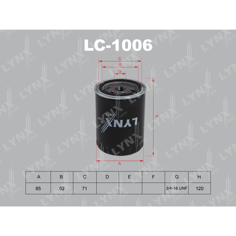 Продажа LC-1006 Фильтр масляный LYNXauto