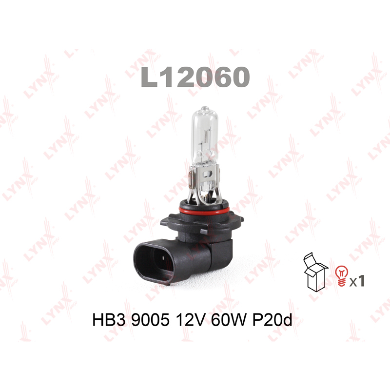 Продажа Лампа HB3 9005 12V 60W P20D LYNXauto