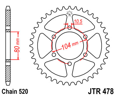 Продажа JTR 478 звезда задняя