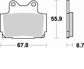 Продажа Braking Комплект тормозных колодок 679SM1(FDB386,MCB541,FA104)
