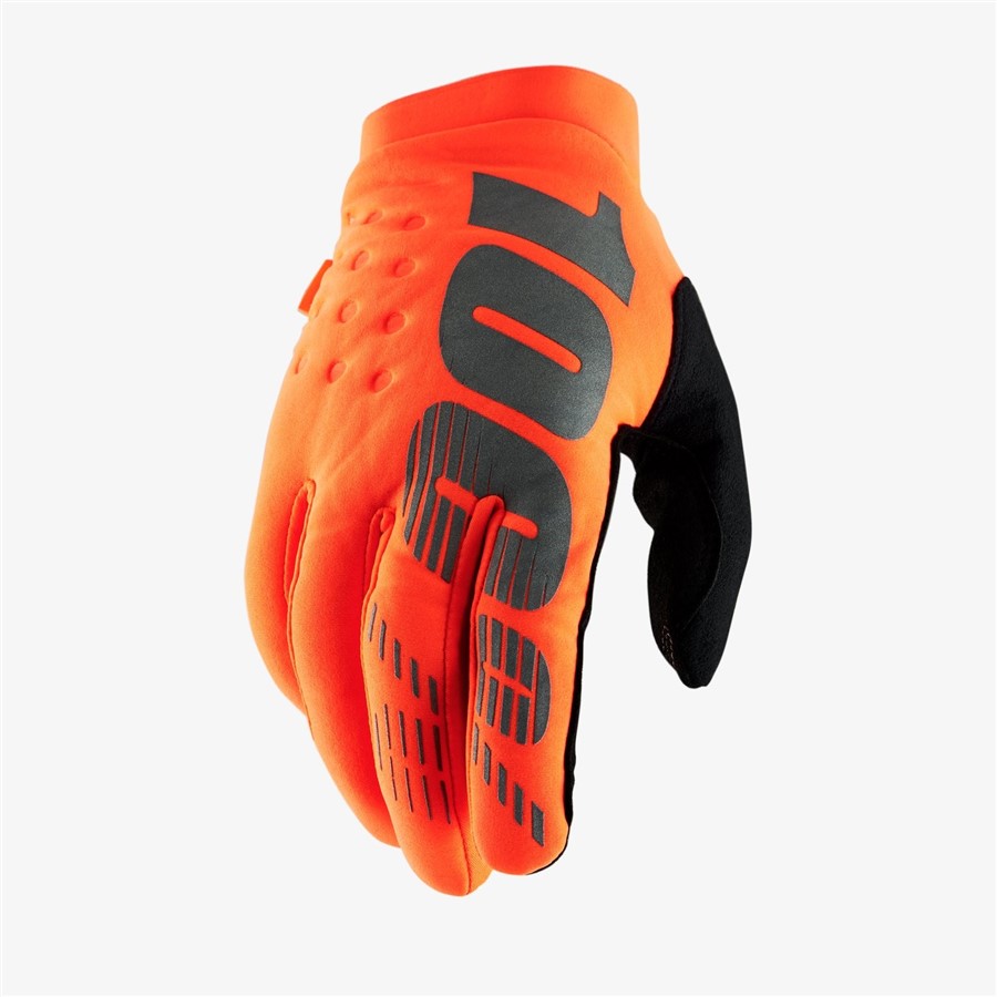 Продажа Мотоперчатки 100% Brisker Glove fluo orange black