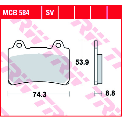 Продажа LUCAS/TRW MCB584SV (FDB 662) Тормозные колодки