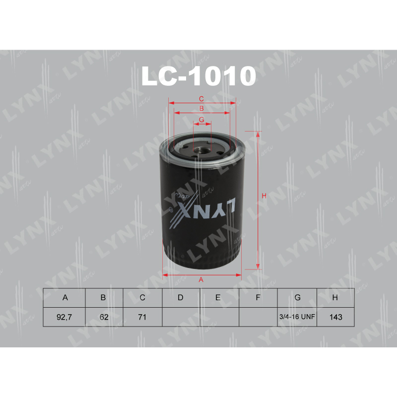 Продажа LC-1010 Фильтр масляный LYNXauto