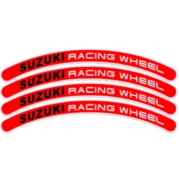 Продажа Комплект светоотражающих наклеек Suzuki, красный