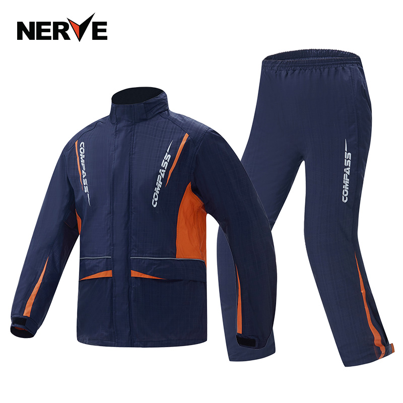 Продажа Дождевик раздельный Nerve Compass Rain Suits (куртка+брюки), сине-оранжевый