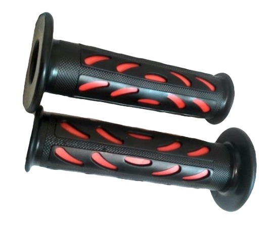Продажа Грипсы 22,8 мм POSH RP, левая+правая сторона, открытые, цвет черно-красный