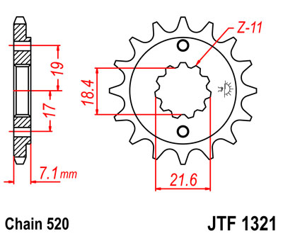 Продажа JTF 1321 звезда передняя