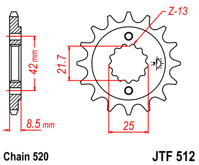 Продажа JTF 512 звезда передняя