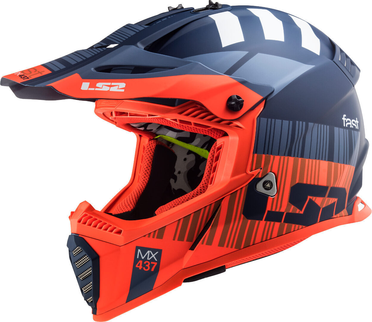 Продажа Шлем LS2 MX437 FAST XCODE оранжево-синий