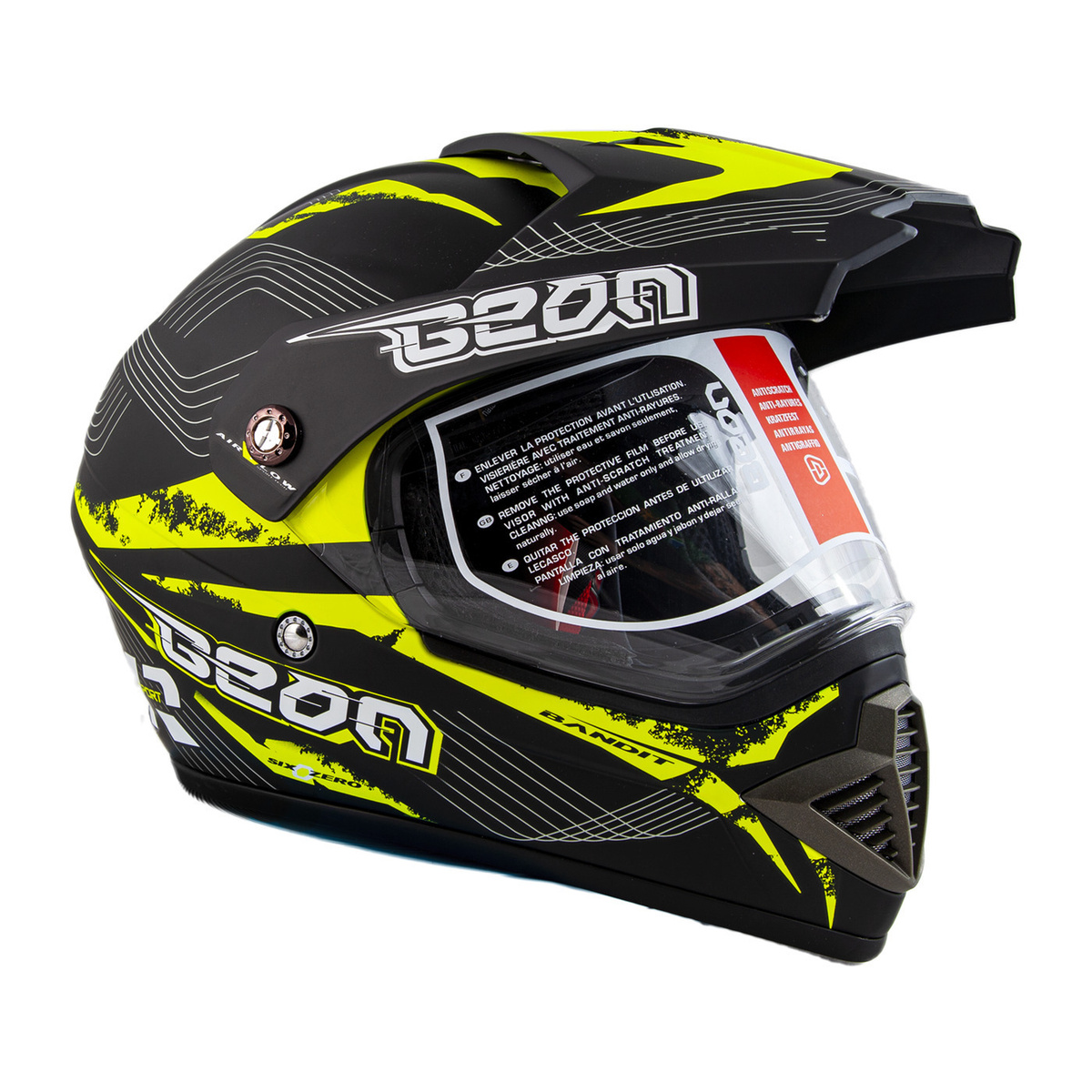 Продажа Мотошлем Beon B-600 (Matt Black/Yellow)