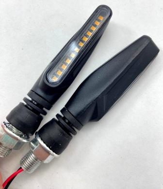 Продажа Универсальные светодиодные поворотники ZXD-20-Y для мотоцикла свет желтый