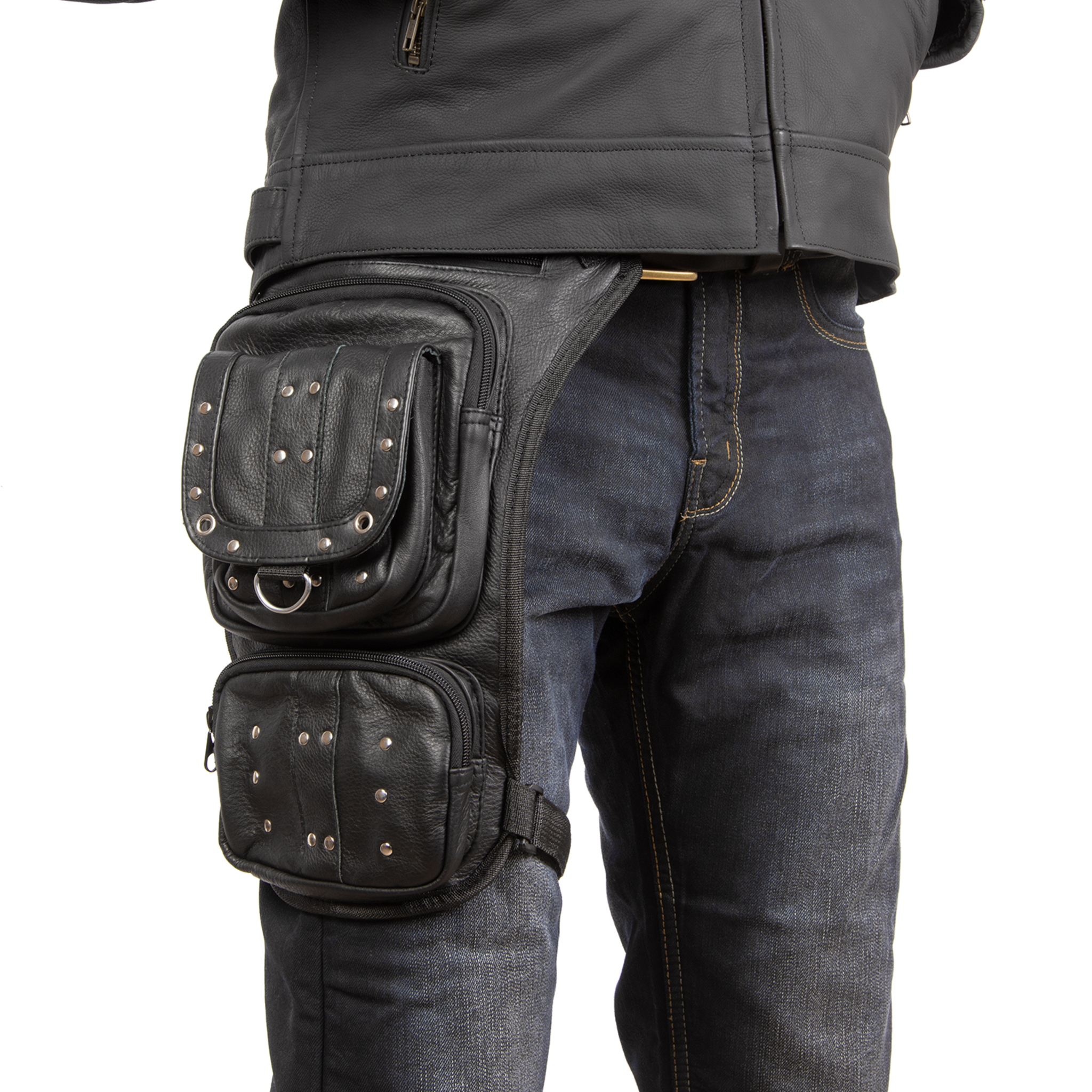 Продажа Сумка кожаная на бедро MOTEQ Stroll 2 л. черный