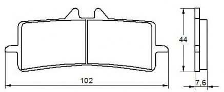 Продажа Accossato AGPA106ST Тормозные колодки дисковые мото (FDB2260ST)