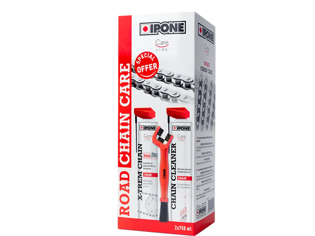 Продажа Набор для ухода за цепями IPONE ROAD IPONE (Смазка, очиститель, щетка)
