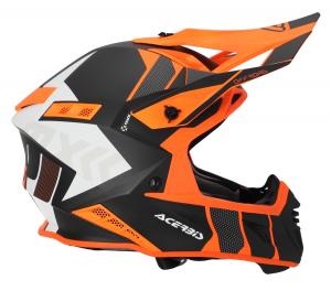 На фото Шлем Acerbis X-TRACK 22-06 Orange-Fluo/Black