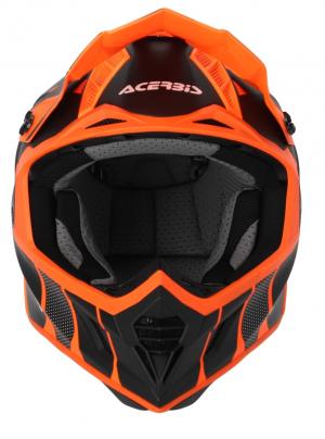 На фото Шлем Acerbis X-TRACK 22-06 Orange-Fluo/Black