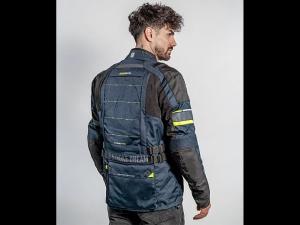 На фото Мотокуртка ткань FSD TESLA navy/black