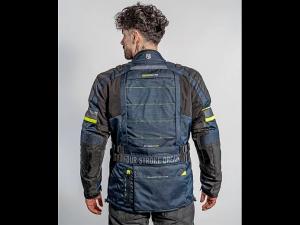 На фото Мотокуртка ткань FSD TESLA navy/black