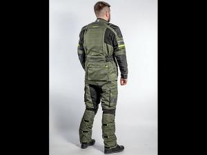 Купить Мотобрюки ткань FSD TESLA green На фото Мотобрюки ткань FSD TESLA green