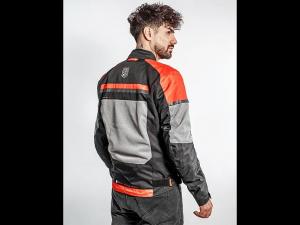 На фото Мотокуртка ткань FSD ENIGMA black/red/grey