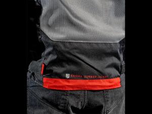 На фото Мотокуртка ткань FSD ENIGMA black/red/grey