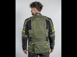 На фото Мотокуртка ткань FSD TESLA black/green