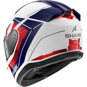 На фото Мотошлем Shark SKWAL i3 RHAD White/Chrome/Red