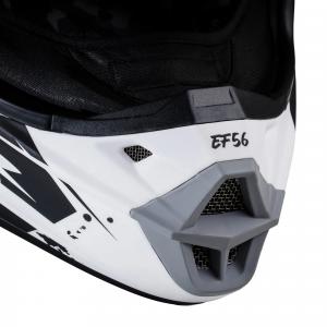 На фото EF56 Шлем Base MX Черный/Белый матовый ABC