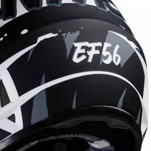 На фото EF56 Шлем Base MX Черный/Белый матовый ABC