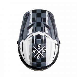 На фото EF56 Шлем Base MX Черный/Белый матовый ABC