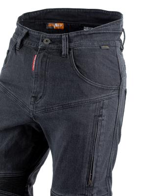 На фото EF56 Мотоджинсы SAVAGE муж. CORDURA DENIM Чёрный