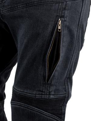 На фото EF56 Мотоджинсы SAVAGE муж. CORDURA DENIM Чёрный