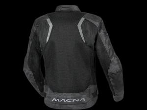 На фото Мотокуртка MACNA VELOTURA ткань серый камуфляж/черная