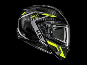 На фото Мотошлем HJC RPHA91 CARBON LAGOS MC3H