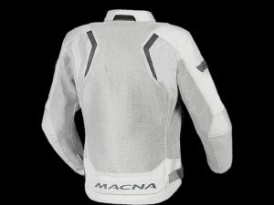 На фото Мотокуртка MACNA VELOTURA ткань светло-серая