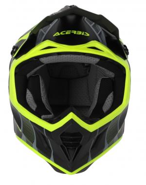 На фото Шлем Acerbis X-TRACK 22-06 Black/Fluo-Yellow
