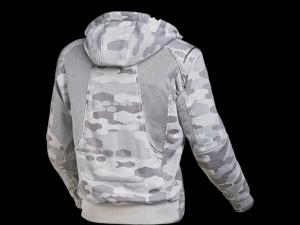 На фото Мотокуртка MACNA BREEZE ткань светло-серый камуфляж
