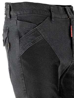 На фото EF56 Мотоджинсы AIRPANTS, муж., CORDURA DENIM, Чёрный