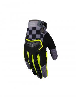 На фото STARKS Перчатки для кросса Phoenix V3 Черный/Серый/Hi-Viz