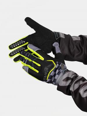 На фото STARKS Перчатки для кросса Phoenix V3 Черный/Серый/Hi-Viz