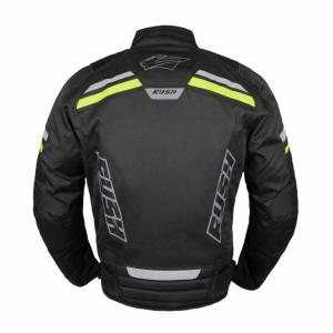 На фото Мотокуртка WALTER текстиль, цвет Черный/Желтый