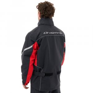 На фото Куртка - дождевик Dragonfly EVO Man Black-Red (мембрана)