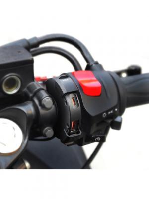 Купить Разъем на руль мотоцикла USB Extreme Style MUS 51 На фото Разъем на руль мотоцикла USB Extreme Style MUS 51